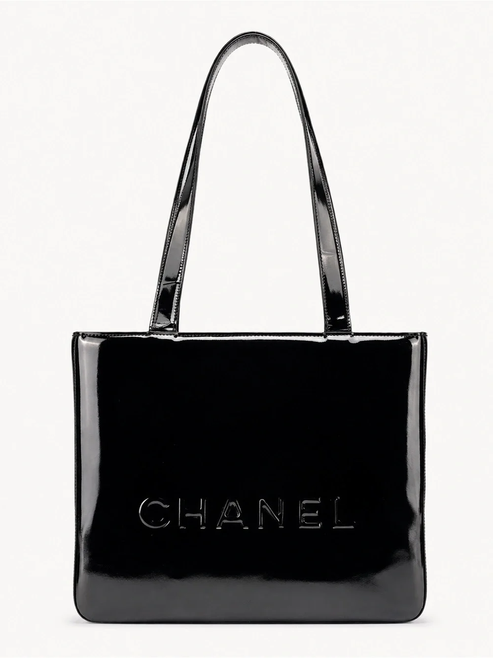 Chanel Patent Logo Tote
